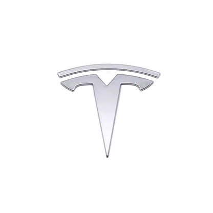 Logo Badge Emblem für Front Heck und Lenkrad in Schwarz / Rot / Silber (3er Set) für Tesla Model 3 / Y bei EV Motion Shop