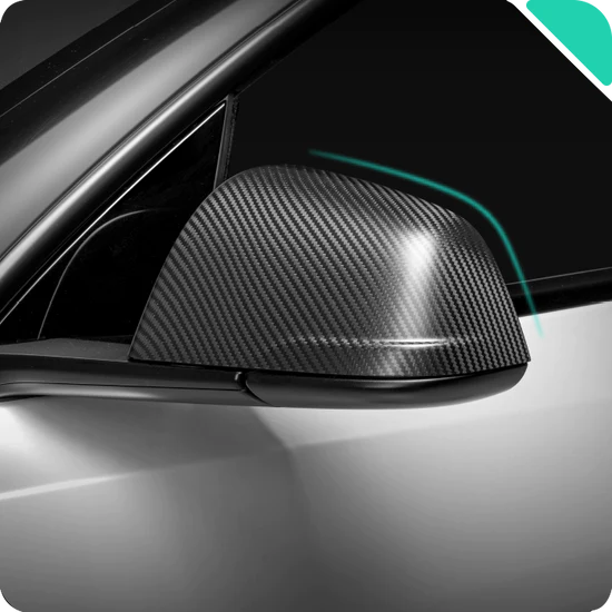 HALOBLK Carbon Seitenspiegelkappen für Tesla Model S / 3 / Y bei EV Motion Shop