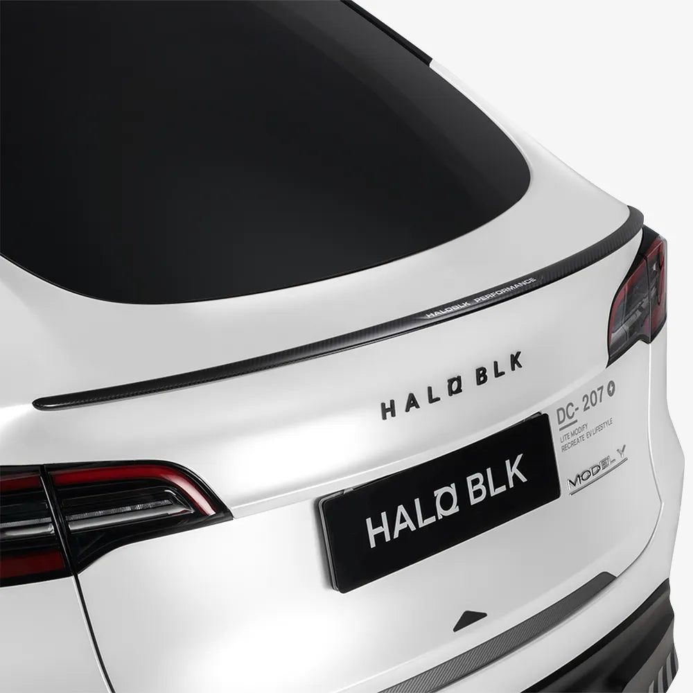 HALOBLK Carbon Heckspoiler Echte Kohlefaser Spoiler für Tesla Model 3 / Y bei EV Motion Shop