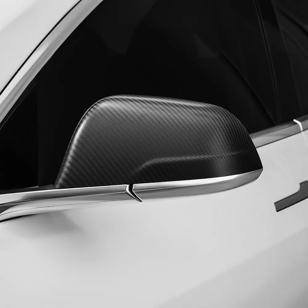 HALOBLK Carbon Seitenspiegel Abdeckungen (2er Set) für Tesla Model S / 3 / Y / Highland bei EV Motion Shop