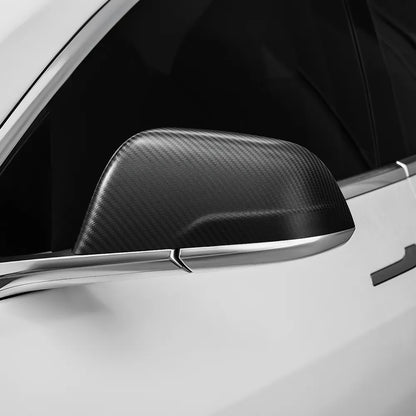 HALOBLK Carbon Seitenspiegel Abdeckungen (2er Set) für Tesla Model S / 3 / Y / Highland bei EV Motion Shop