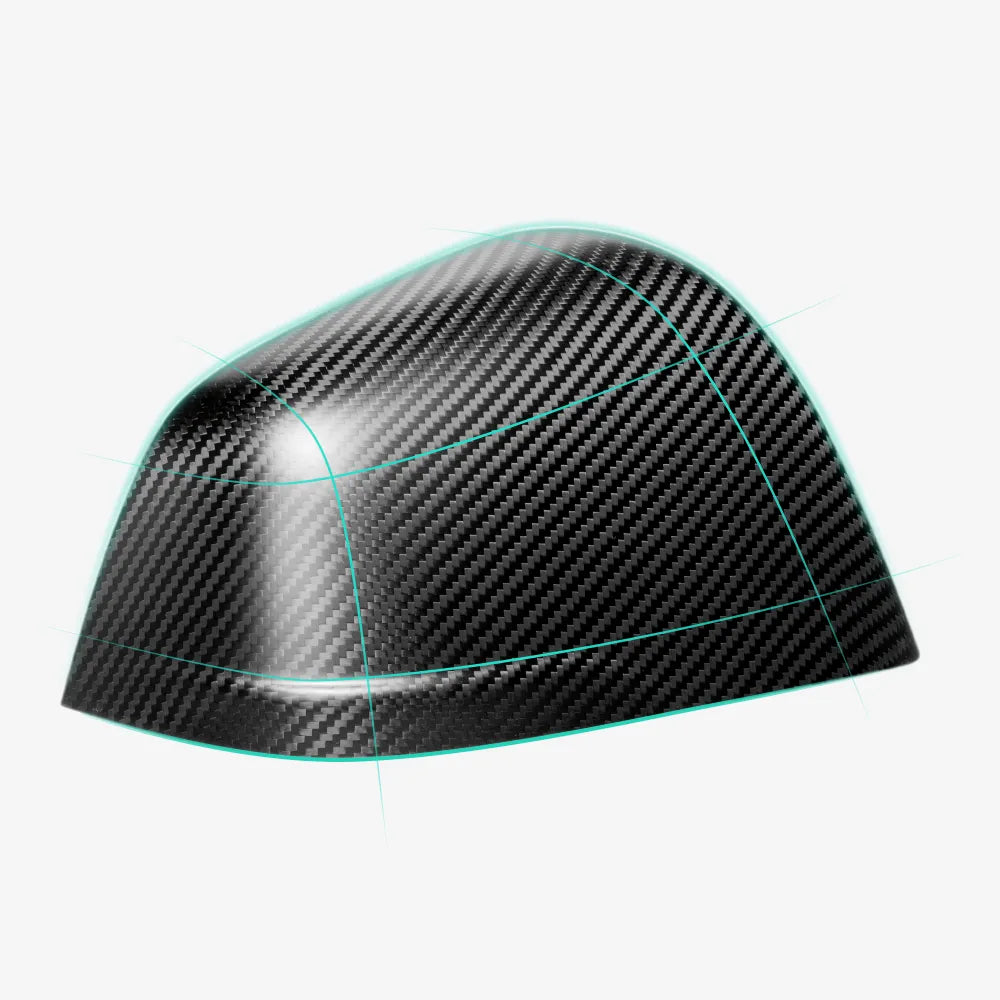 HALOBLK Carbon Seitenspiegel Abdeckungen (2er Set) für Tesla Model S / 3 / Y / Highland bei EV Motion Shop