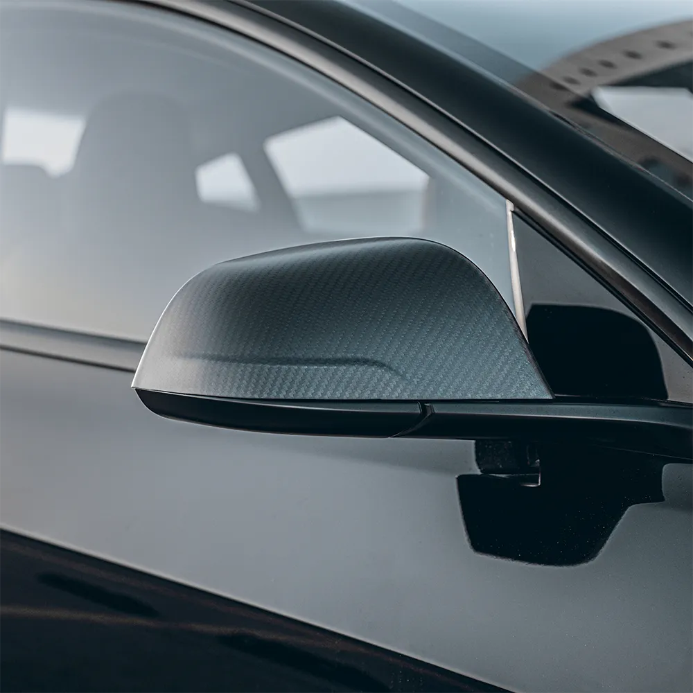 HALOBLK Carbon Seitenspiegel Abdeckungen (2er Set) für Tesla Model S / 3 / Y / Highland bei EV Motion Shop