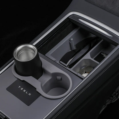 HALOBLK Mittelkonsolen Becherhalter Einsatz für Tesla Model S / 3 / X / Y bei EV Motion Shop