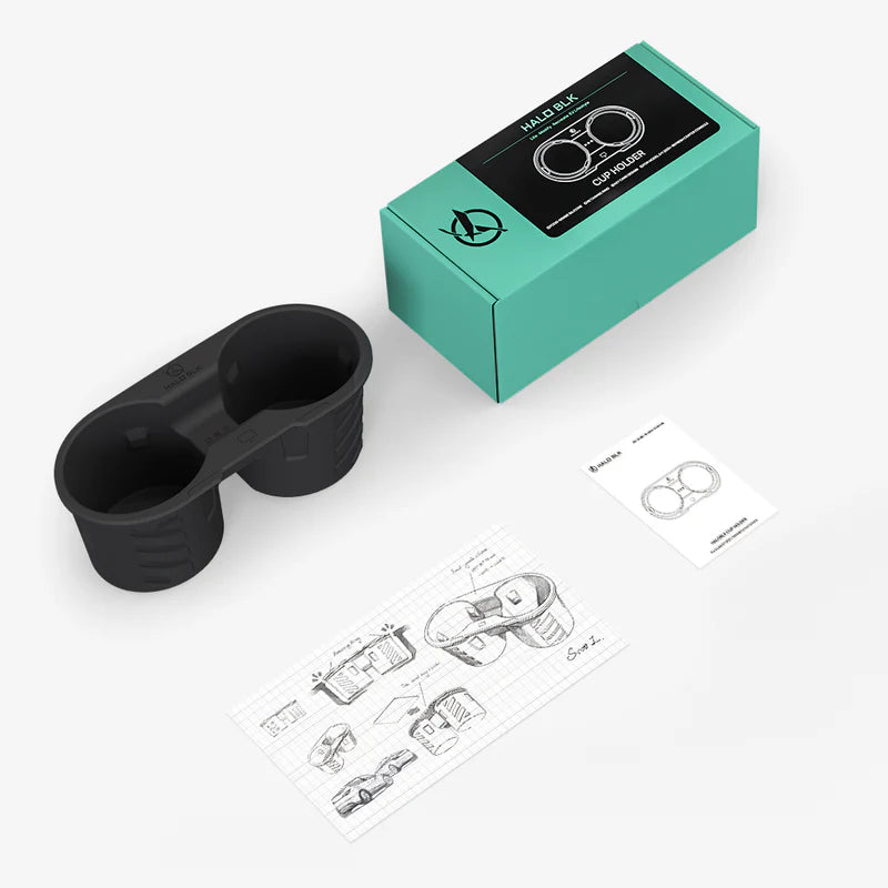 HALOBLK Mittelkonsolen Becherhalter Einsatz für Tesla Model S / 3 / X / Y bei EV Motion Shop
