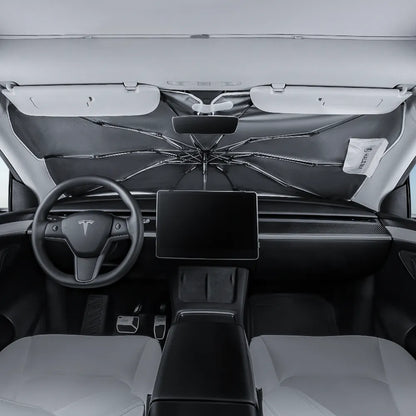 HALOBLK NASA autorisierter Windschutzscheiben Sonnenschirm Schutzblende für Universal und Tesla bei EV Motion Shop