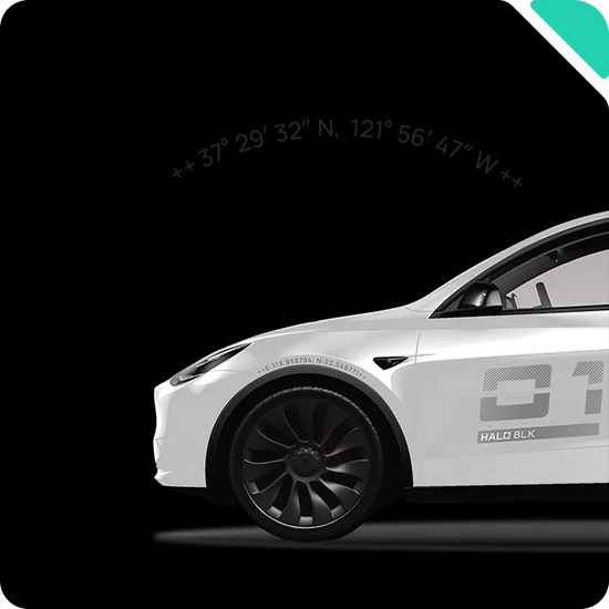 HALOBLK Custom Livery Sticker Aufkleber für Tesla Model 3 / Y bei EV Motion Shop