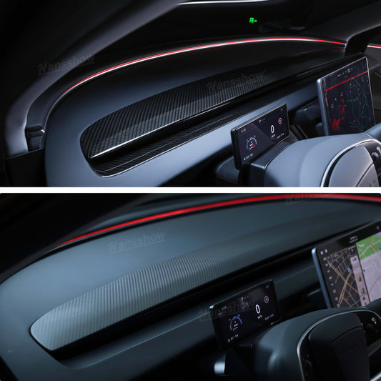Hansshow Interior Dashboard Panel Leiste aus Echt-Carbon Kohlefaser für Tesla Model 3 (2024) Highland bei EV Motion Shop