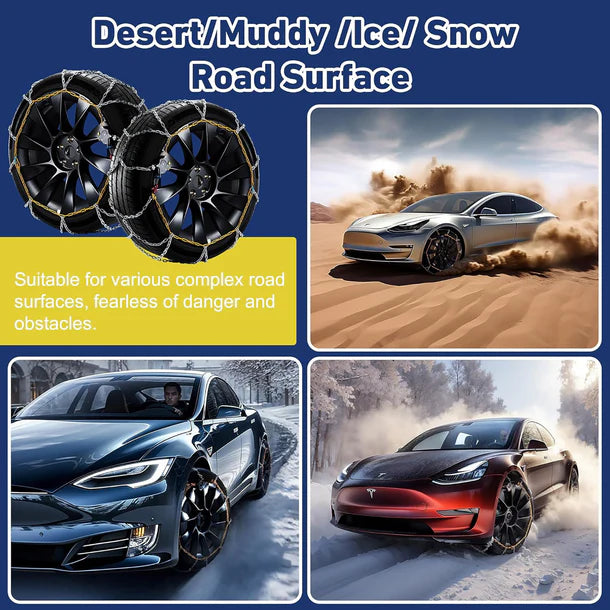 Yeslak Performance Schneeketten – Tesla Model 3 / Y / Highland / Juniper bei EV Motion Shop