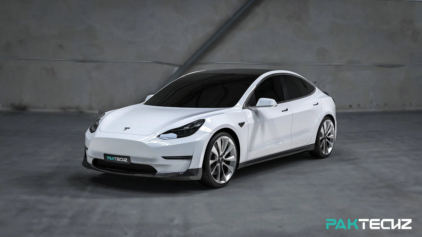 PAKTECHZ Frontspoiler aus Carbon für Tesla Model 3 bei EV Motion Shop