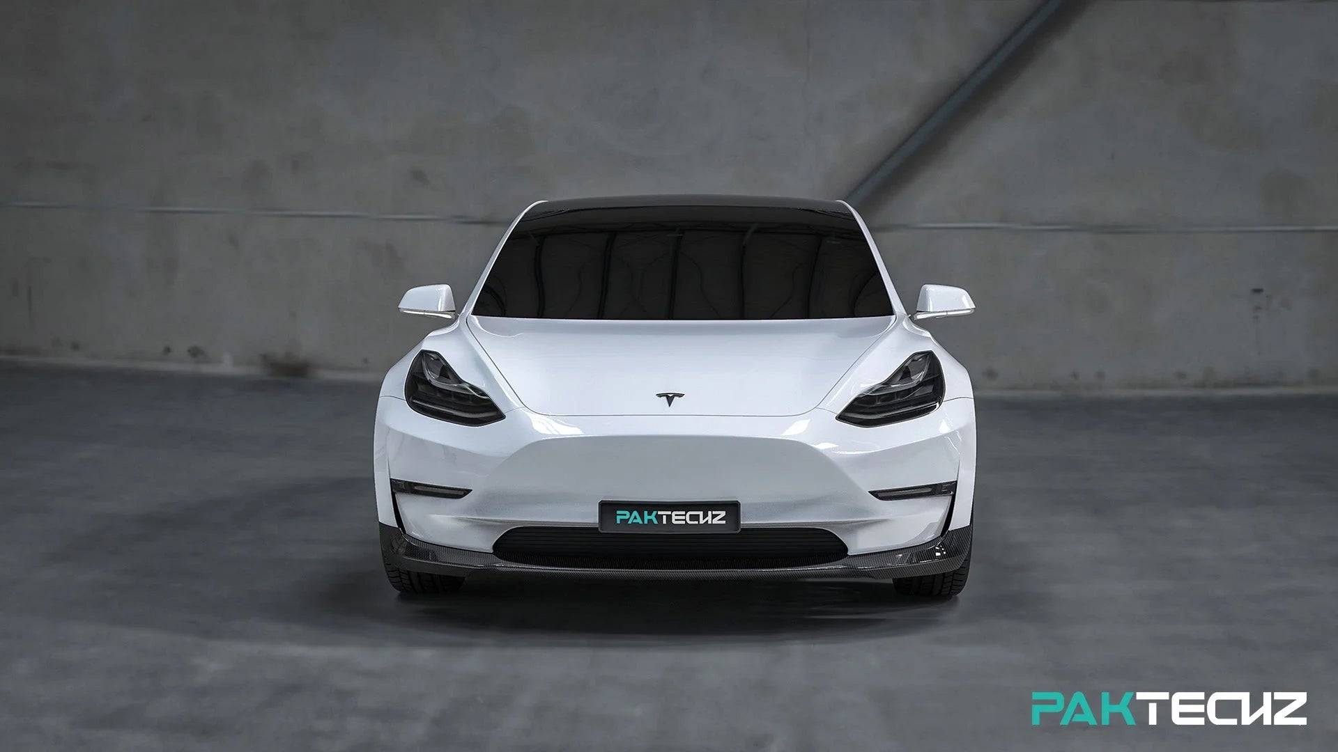 PAKTECHZ Frontspoiler aus Carbon für Tesla Model 3 bei EV Motion Shop
