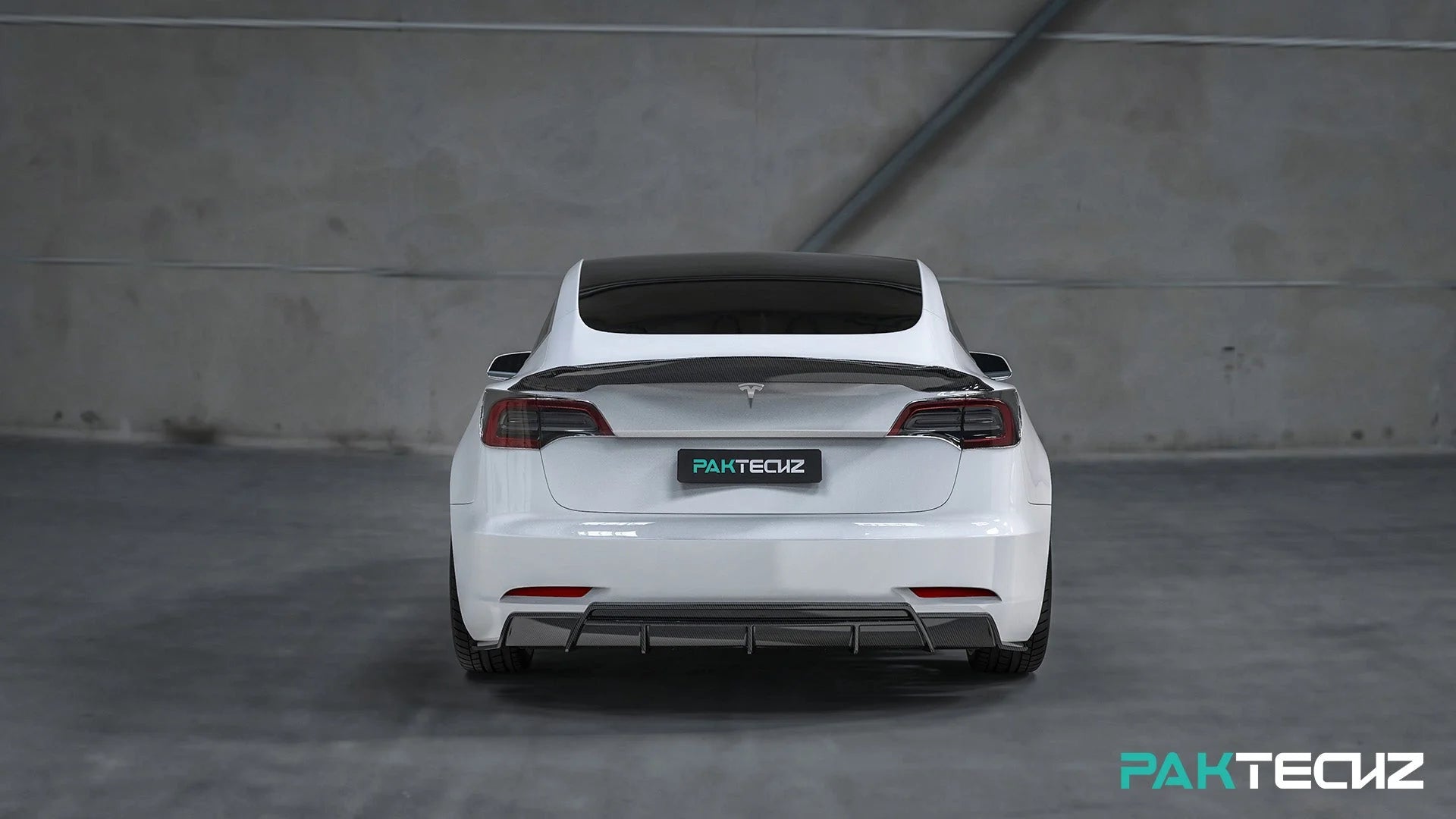 PAKTECHZ Heckspoiler aus Carbon für Tesla Model 3 bei EV Motion Shop