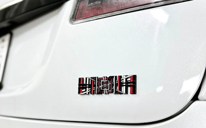 Plaid Performance Ludicrious Badge Logo Sticker Schwarz für Tesla Model S / 3 / X / Y bei EV Motion Shop
