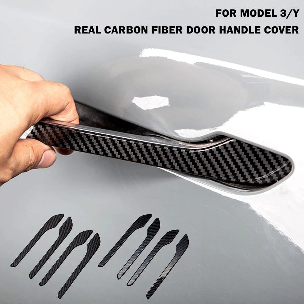 Tlyard Original Kohlefaser Carbon Türgriffabdeckung für Tesla Model 3 / Y / Highland bei EV Motion Shop