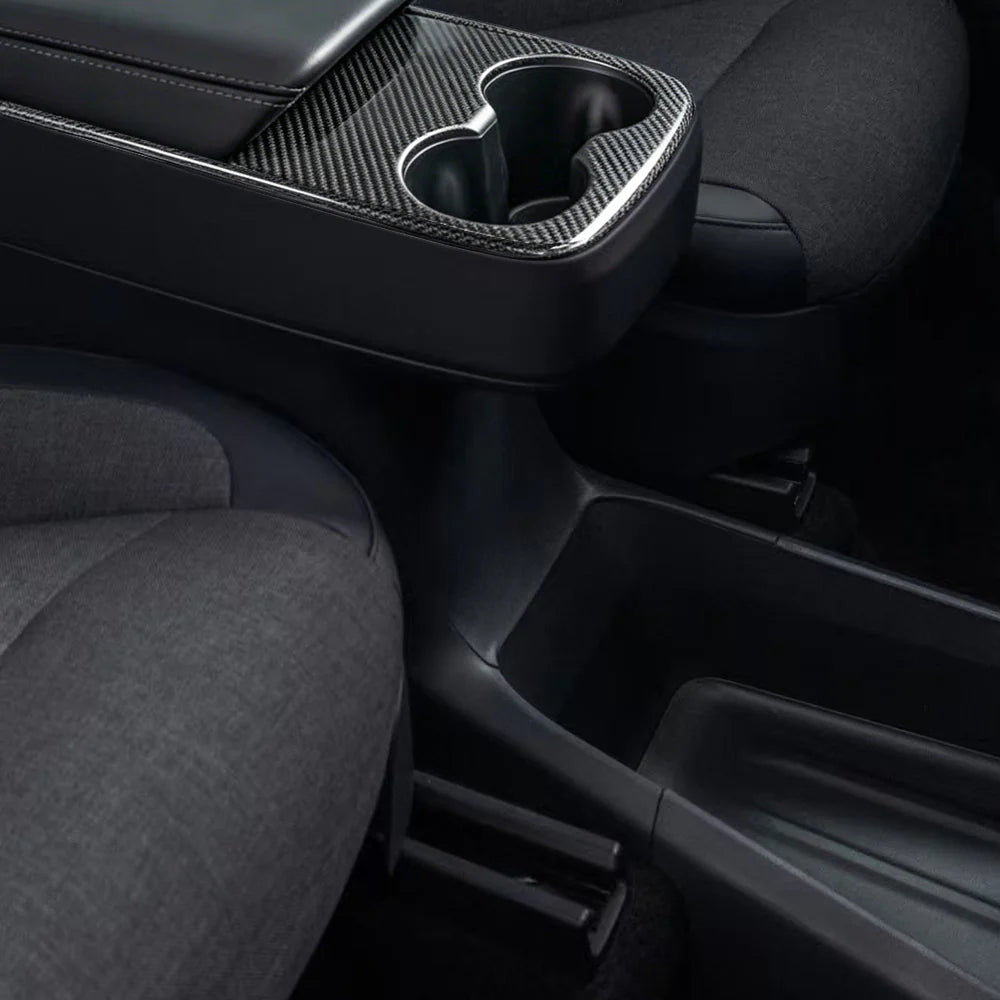 Yeslak Carbon Becherhalter Cover Abdeckung – Tesla Model Y Juniper Standard bei EV Motion Shop
