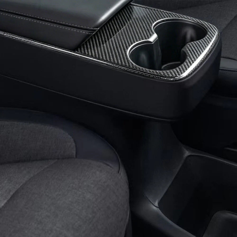 Yeslak Carbon Becherhalter Cover Abdeckung – Tesla Model Y Juniper Standard bei EV Motion Shop