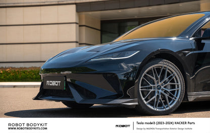 Robot "HACKER" Front Bumper & Front Lippe – Tesla Model 3 Highland bei EV Motion Shop
