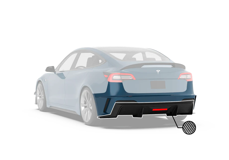 Robot "HACKER" Heckstossstange und Diffusor für Tesla Model 3 bei EV Motion Shop