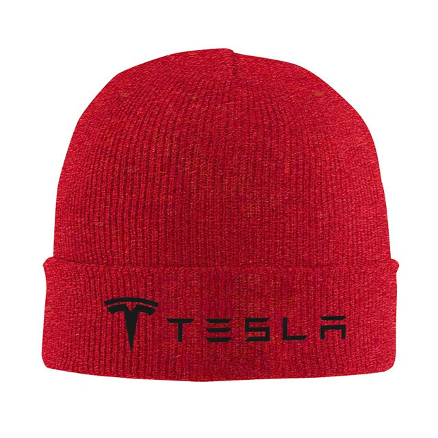 EV Motion Tesla Logo Unisex Beanie Wollmütze Multicolor bei EV Motion Shop