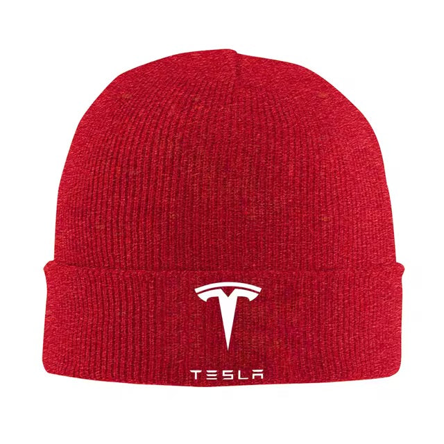 EV Motion Tesla Logo Unisex Beanie Wollmütze Multicolor bei EV Motion Shop