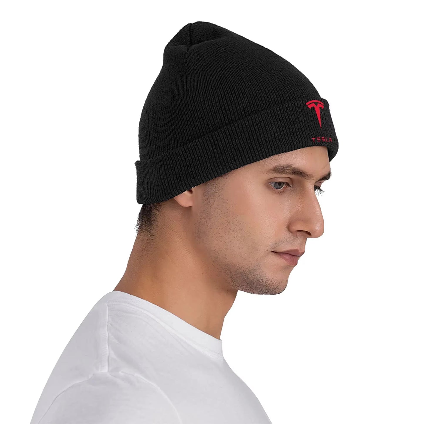 EV Motion Tesla Logo Unisex Beanie Wollmütze Multicolor bei EV Motion Shop