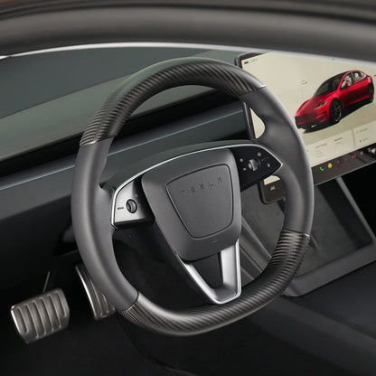 TPARTS Echt Carbon Lenkrad Cover – Tesla Model 3 Highland / Model Y Juniper bei EV Motion Shop
