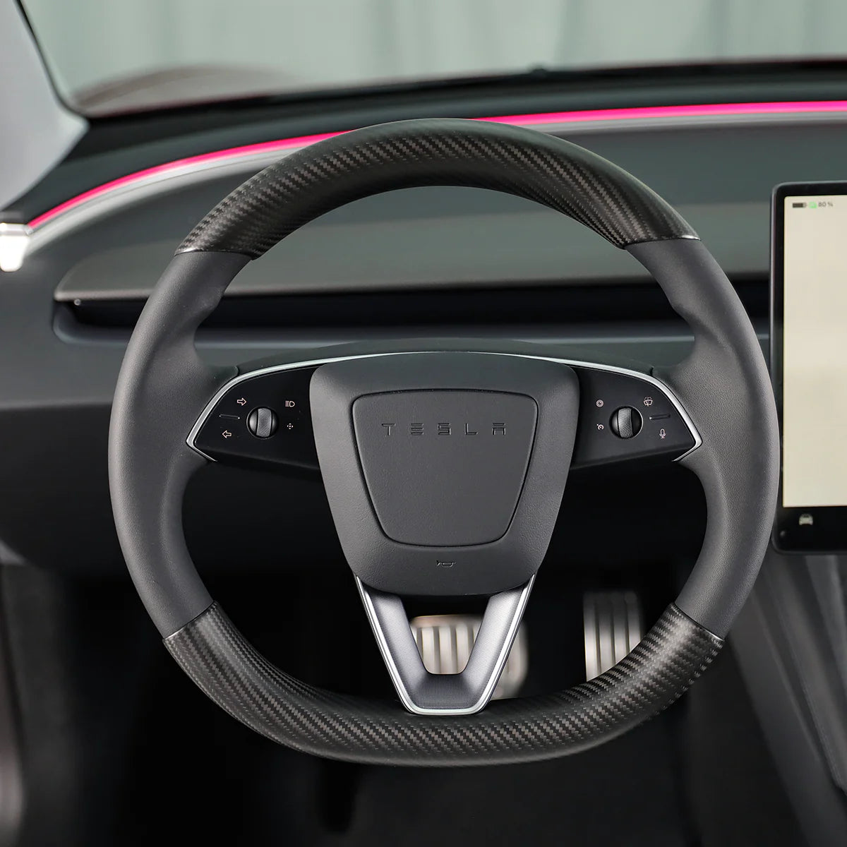 TPARTS Echt Carbon Lenkrad Cover – Tesla Model 3 Highland / Model Y Juniper bei EV Motion Shop