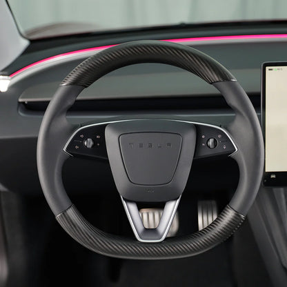 TPARTS Echt Carbon Lenkrad Cover – Tesla Model 3 Highland / Model Y Juniper bei EV Motion Shop