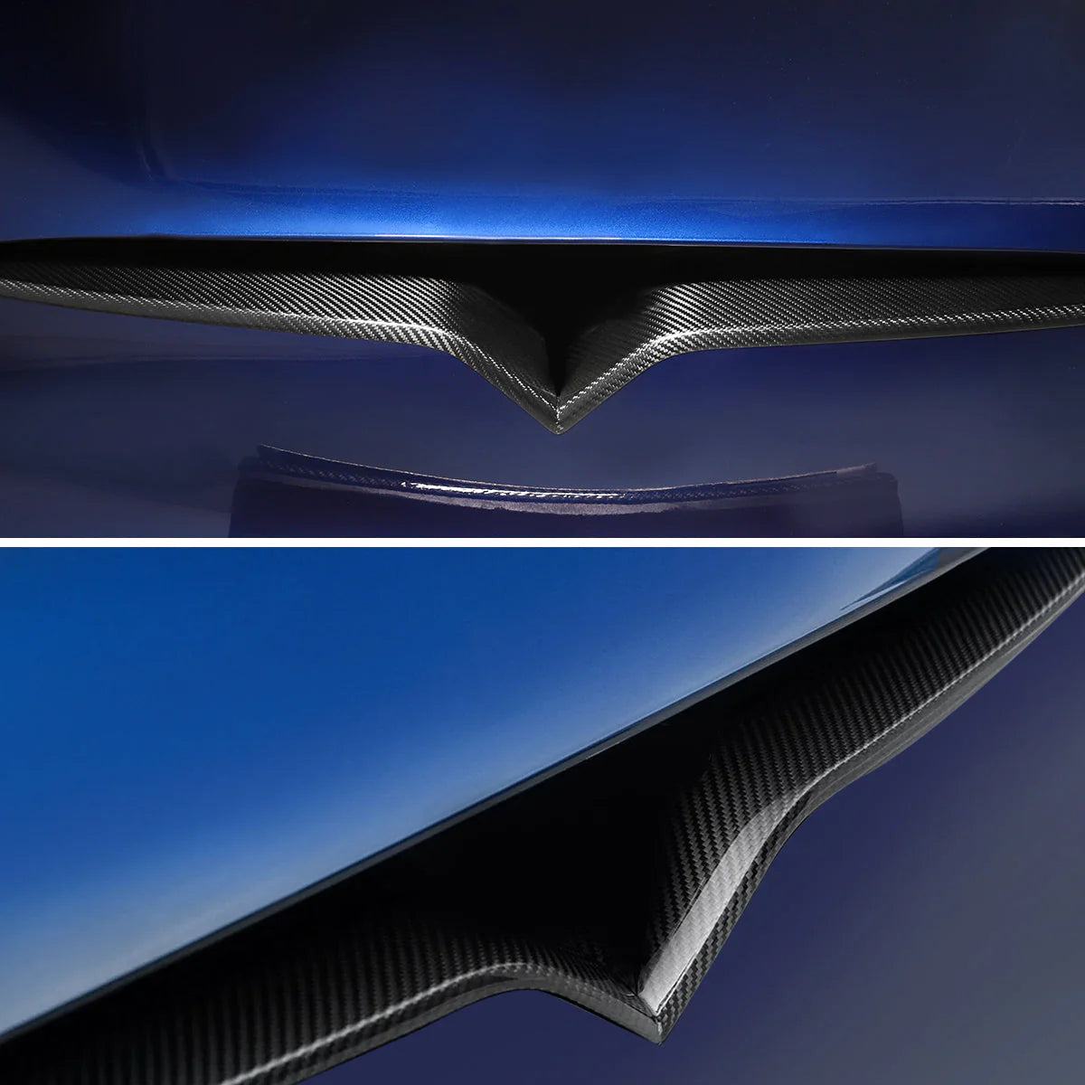TPARTS Echt Carbon Front Mittelgrill Cover für Tesla Model S / X bei EV Motion Shop