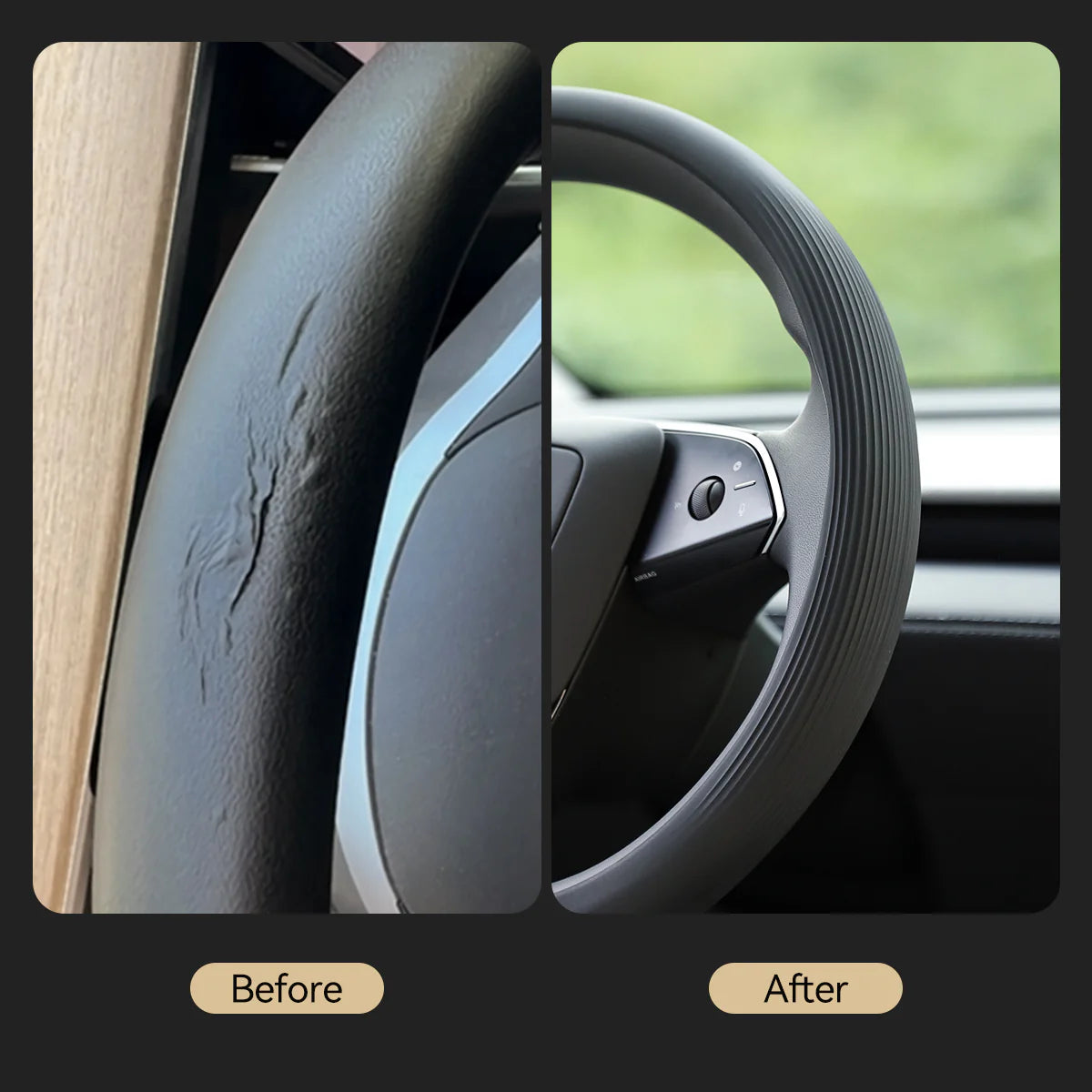 TPARTS Silikon Lenkrad Cover – Tesla Model 3 Highland / Model Y Juniper bei EV Motion Shop