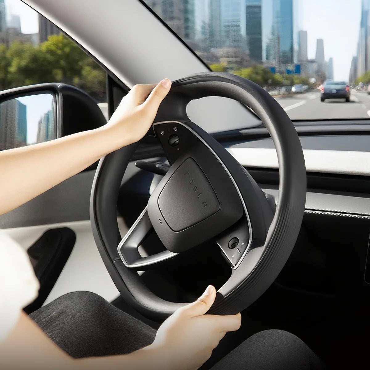 TPARTS Silikon Lenkrad Cover – Tesla Model 3 Highland / Model Y Juniper bei EV Motion Shop