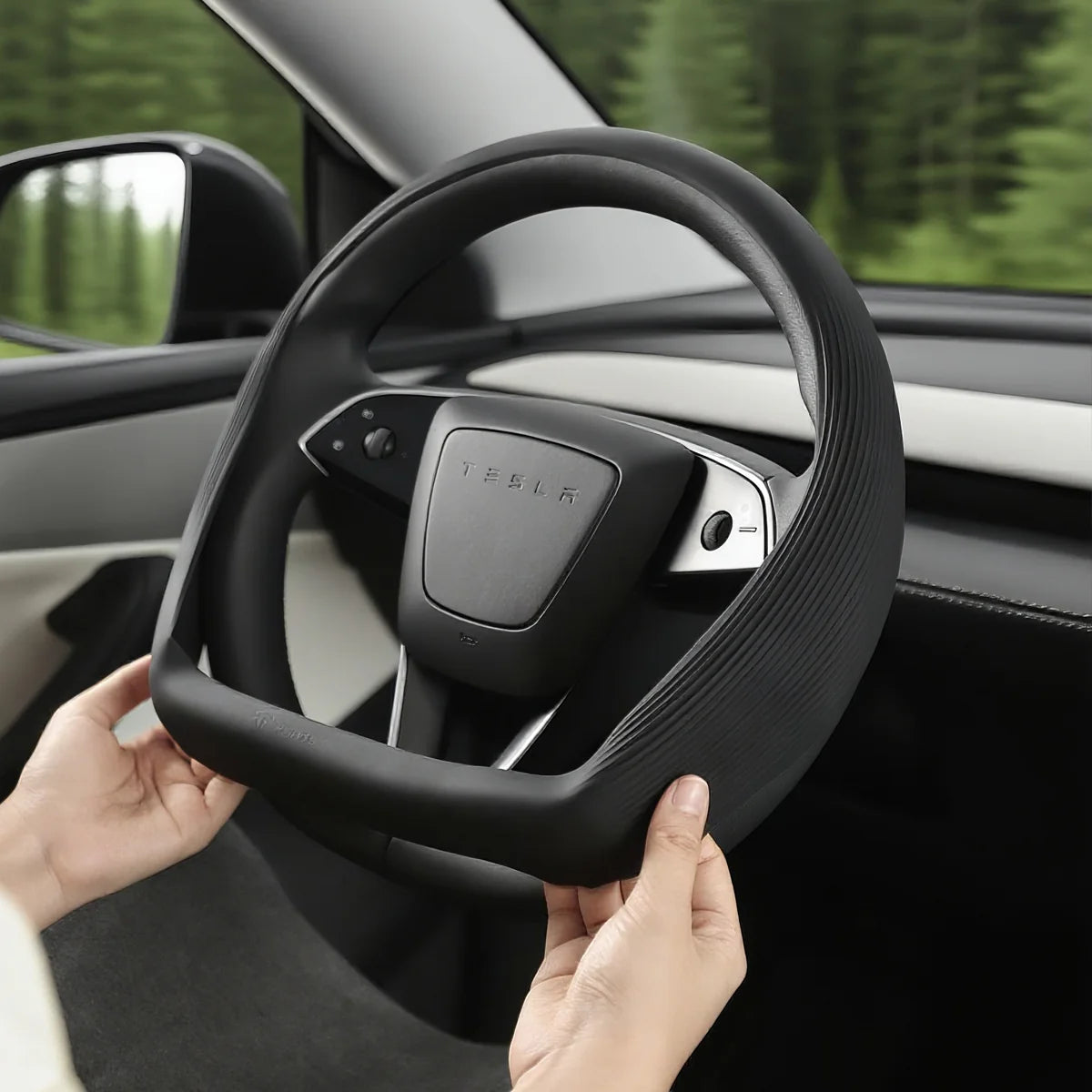 TPARTS Silikon Lenkrad Cover – Tesla Model 3 Highland / Model Y Juniper bei EV Motion Shop