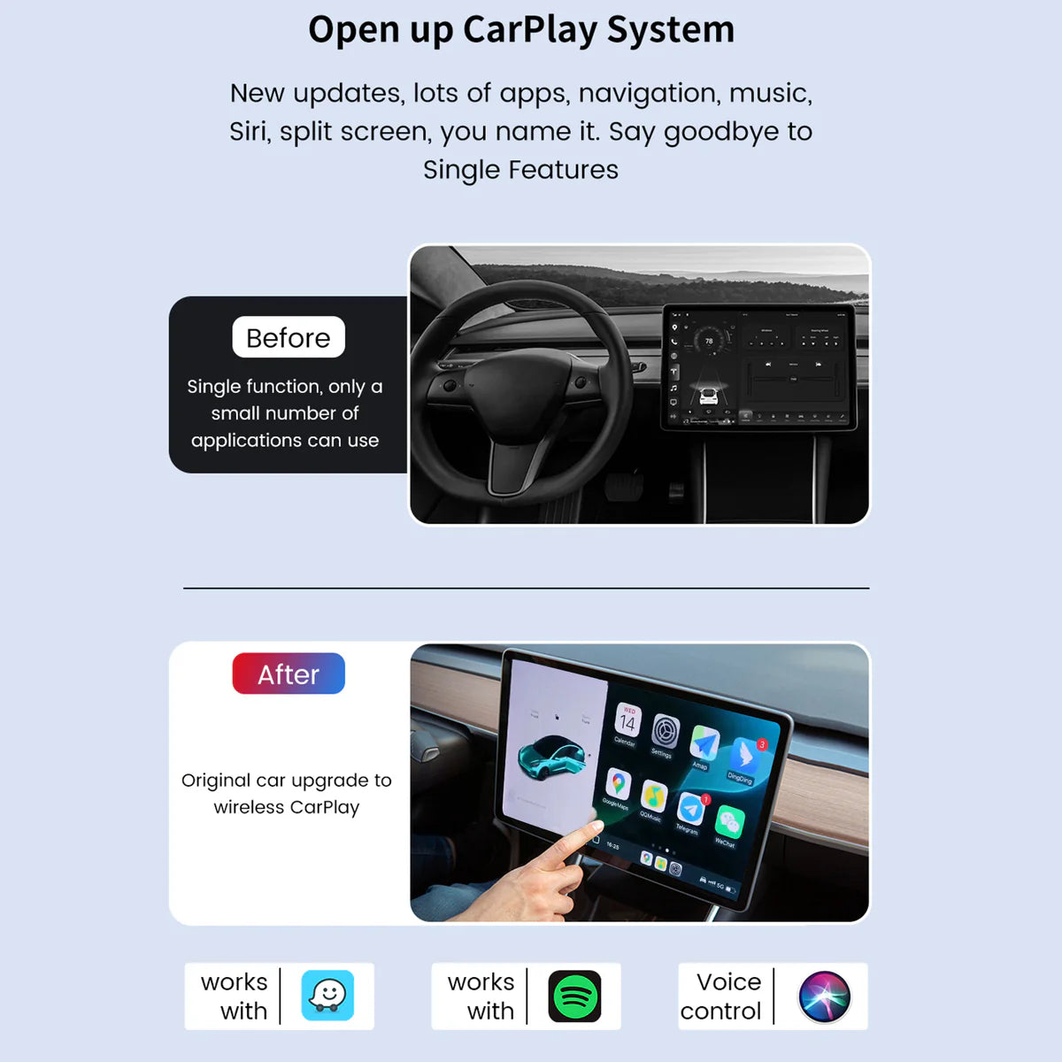 Tes Studio Center Control Screen CarPlay Auto Decode Modul – Tesla Model 3 / Y / Highland / Juniper bei EV Motion Shop