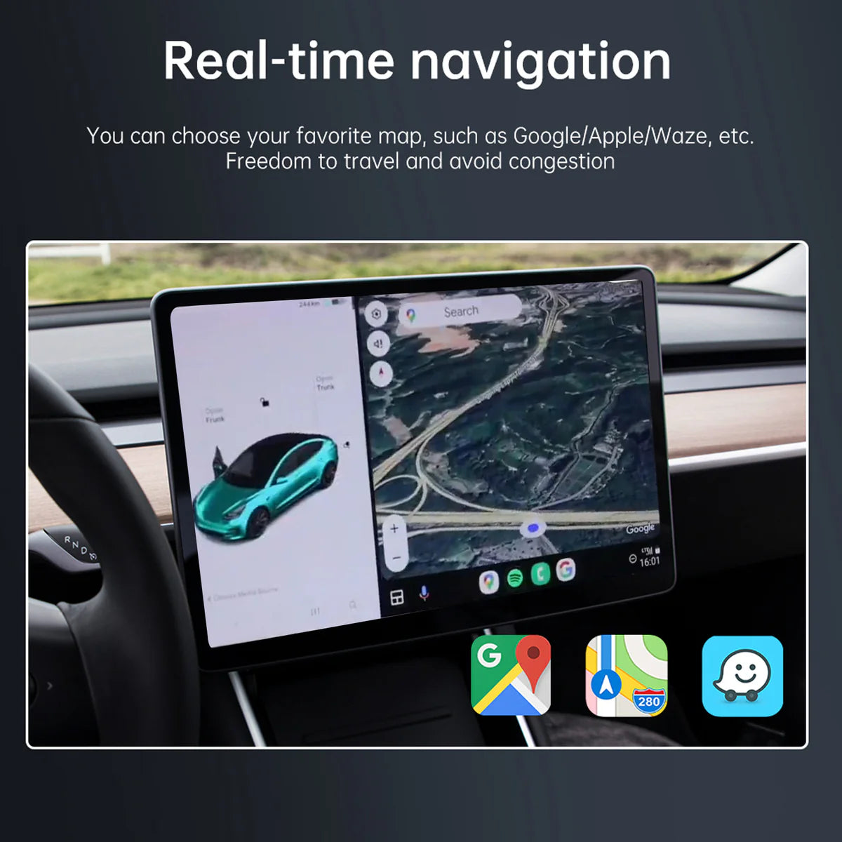 Tes Studio Center Control Screen CarPlay Auto Decode Modul – Tesla Model 3 / Y / Highland / Juniper bei EV Motion Shop