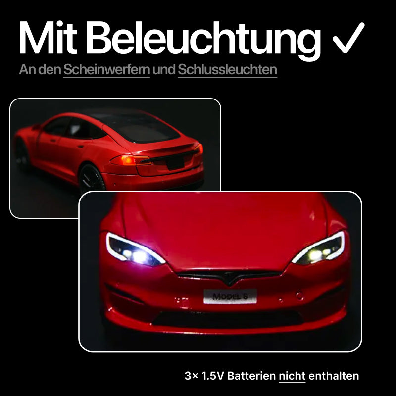 Tesla Model S Spielzeug Dekoration Modell Auto im 1 24 Maßstab aus Aluminium bei EV Motion Shop