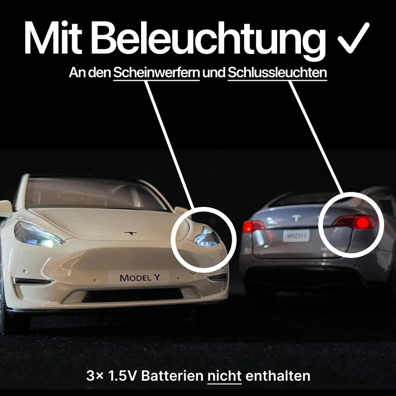 Tesla Model Y Spielzeug Dekoration Modell Auto im 1:24 Maßstab aus Aluminium bei EV Motion Shop