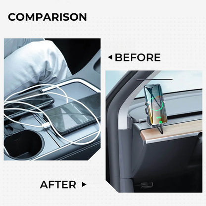Yeslak Wireless Charging Port Halterung – Tesla Model 3 / Y / Highland / Juniper / Cybertruck bei EV Motion Shop