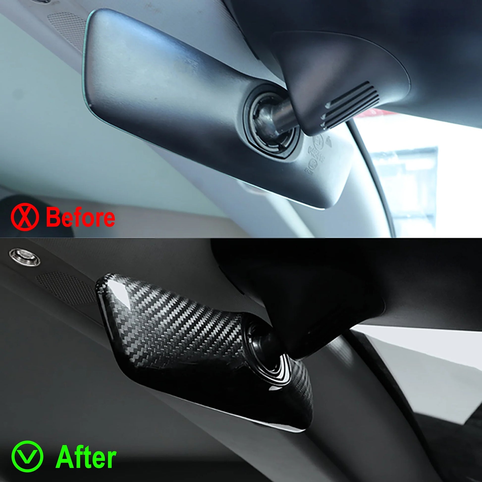 Yeslak Carbon Rückspiegel Cover – Tesla Model 3 / Y / Highland / Juniper bei EV Motion Shop