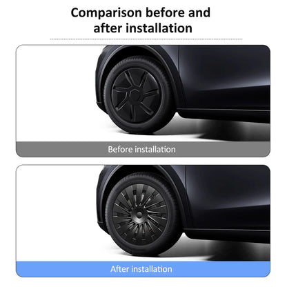 Yeslak Induktion Style Radkappen 18" Aperture – Tesla Model Y Juniper Standard bei EV Motion Shop