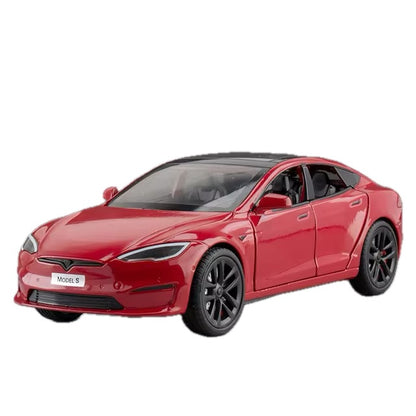 Tesla Model S Spielzeug Dekoration Modell Auto im 1 24 Maßstab aus Aluminium bei EV Motion Shop