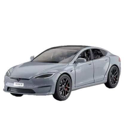 Tesla Model S Spielzeug Dekoration Modell Auto im 1 24 Maßstab aus Aluminium bei EV Motion Shop