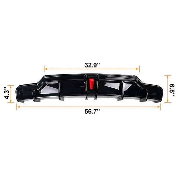 Yeslak Heck Diffuser Stoßstangenlippe mit LED Bremslicht – Tesla Model 3 / Y (Pre-Facelift) bei EV Motion Shop