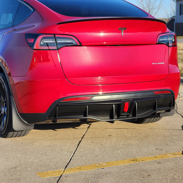 Yeslak Heck Diffuser Stoßstangenlippe mit LED Bremslicht – Tesla Model 3 / Y (Pre-Facelift) bei EV Motion Shop