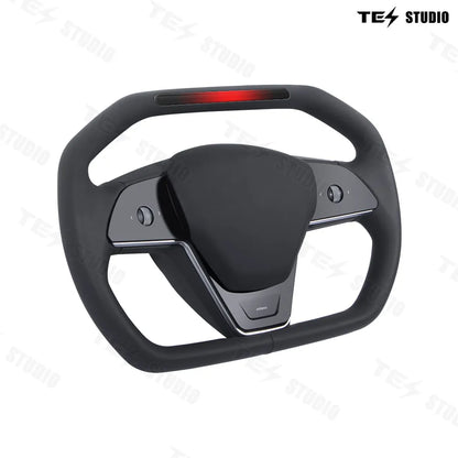 Tesstudio Cybertruck Inspiriertes Cyberpack Lenkrad mit Kontrollleuchten für Model 3 / Y bei EV Motion Shop
