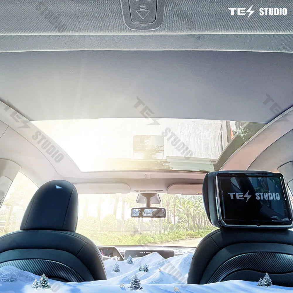 Tesstudio Elektrisch einziehbarer Sonnenschutz für Tesla Model Y bei EV Motion Shop