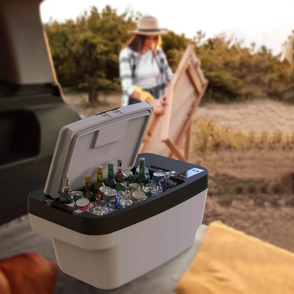 Tesstudio Elektrisch einziehbarer Sonnenschutz mit 35L Kofferraum Trunk Kühlschrank für Tesla Model Y