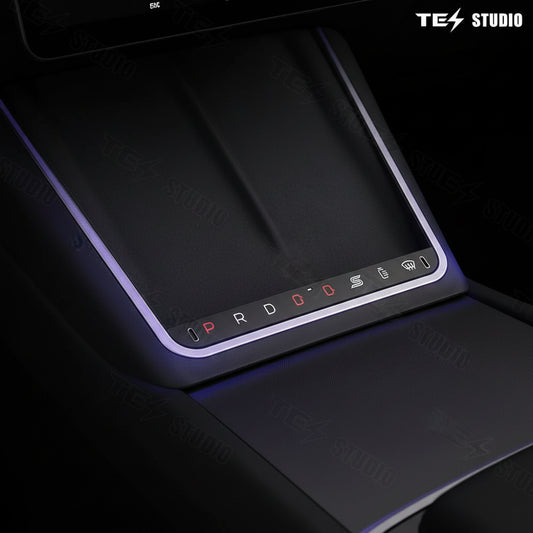 Tesstudio Mittelkonsole Wireless Charger mit LED Ambiente Licht für Model 3 / Y / Highland / Juniper bei EV Motion Shop