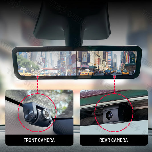 Tesstudio Rückspiegel 1080p Full HD mit Touchscreen Video Recorder und WiFi für Tesla Model 3 / Y / Highland / Juniper bei EV Motion Shop