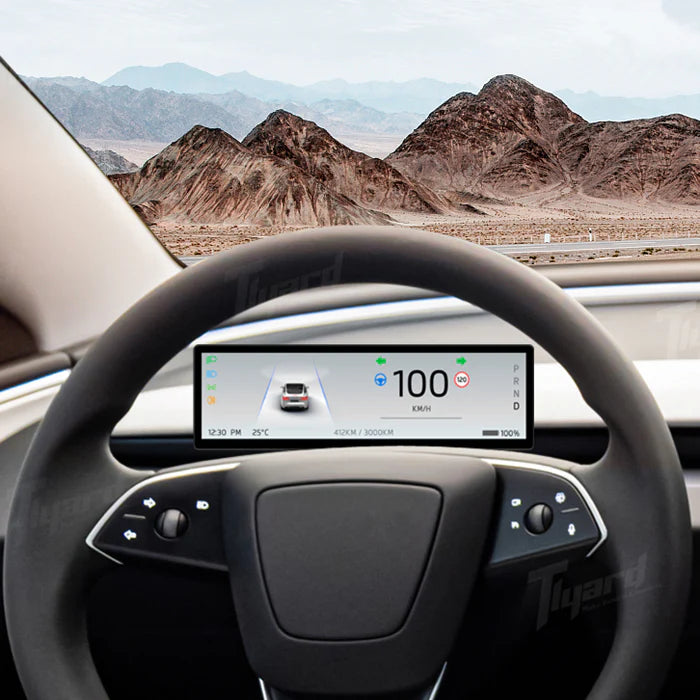 Tlyard 8.8 Zoll Dashboard Breitbild Touch Display mit Frontkamera für Model 3 / Y / Highland bei EV Motion Shop