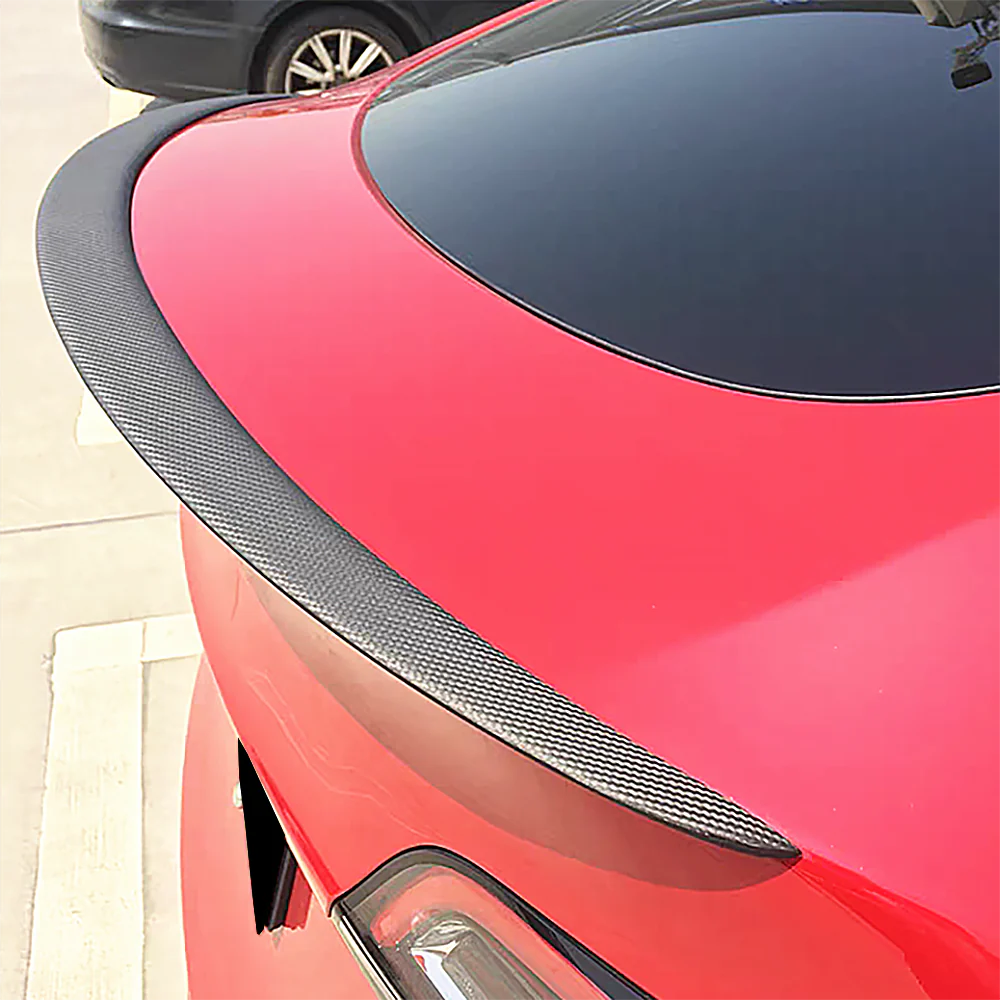Tlyard Carbon Kofferraumlippe Performance Spoiler aus echtem Carbon für Tesla Model 3 / Y bei EV Motion Shop